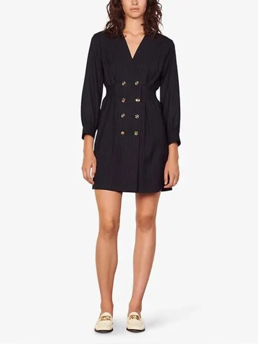 Sandro Marylou pinstripe mini dress US 10